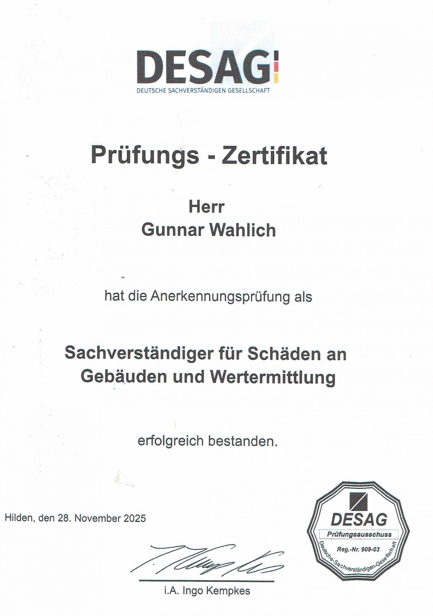 Prüfungsurkunde Desag_1
